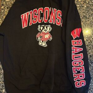 Wisconsin Badgers Black Hoodie Medium